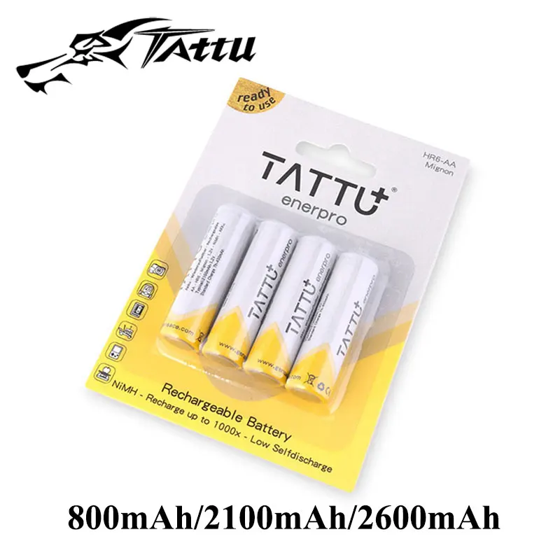 8 шт./2 карты Tattu AA перезаряжаемая батарея AAA NiMH 2700 мАч Ni MH 2A Батарея перезаряжаемые