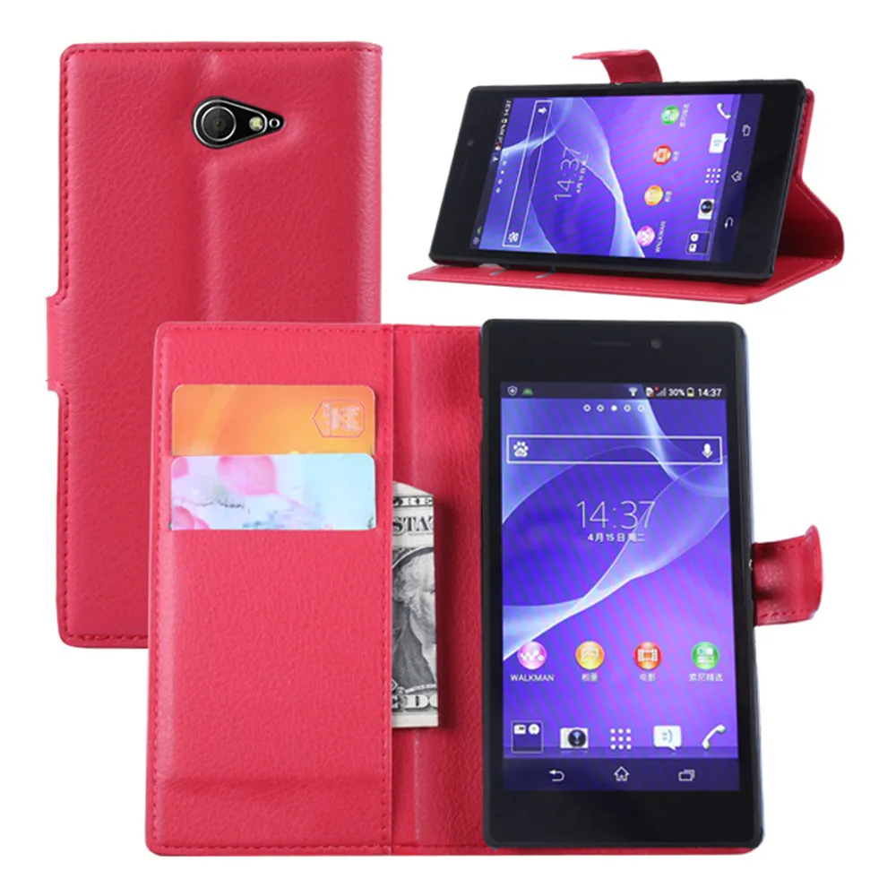 Чехлы для мобильных телефонов чехол Sony Xperia M2 кожаный флип из искусственной кожи с