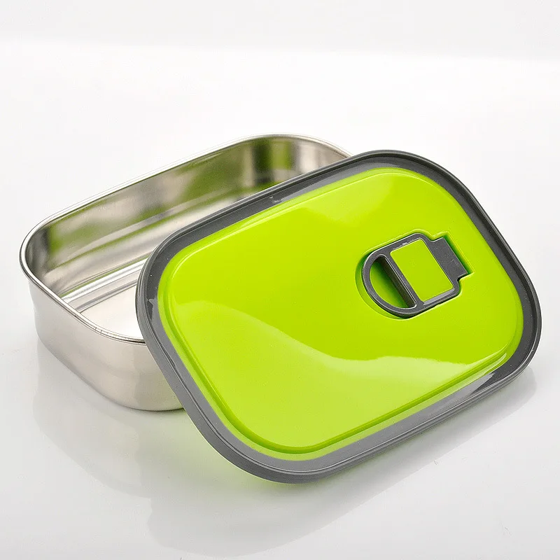 ONEUP нержавеющая сталь Ланч-бокс студенческий Bento box уплотнение с крышкой миска для свежей еды герметичный контейнер для хранения продуктов