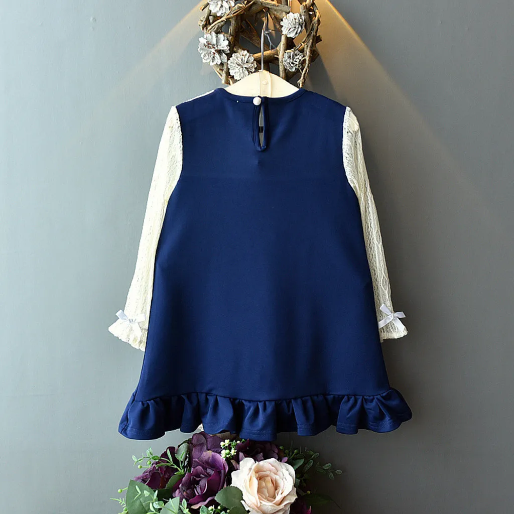 Одежда для девочек модное летнее кружевное платье маленьких принцессы с