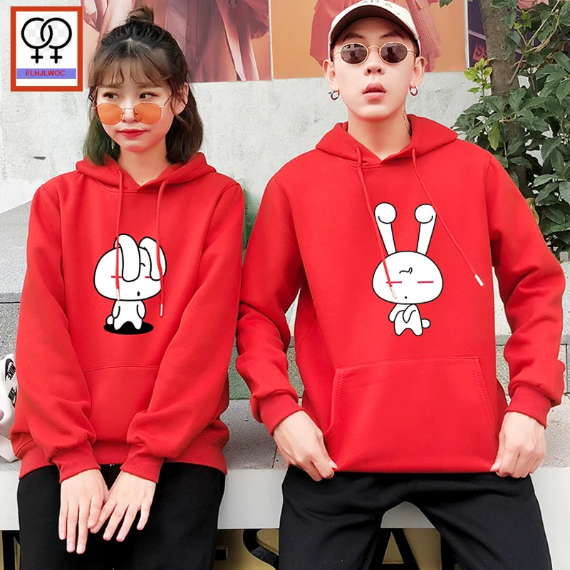 Зимние пуловеры толстовки одежда для влюбленных повседневный милый мультяшный