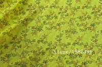 145cm width 75d printed chiffon fabric small flowers pattern yellow background for summer skirt suit dress ch 7620