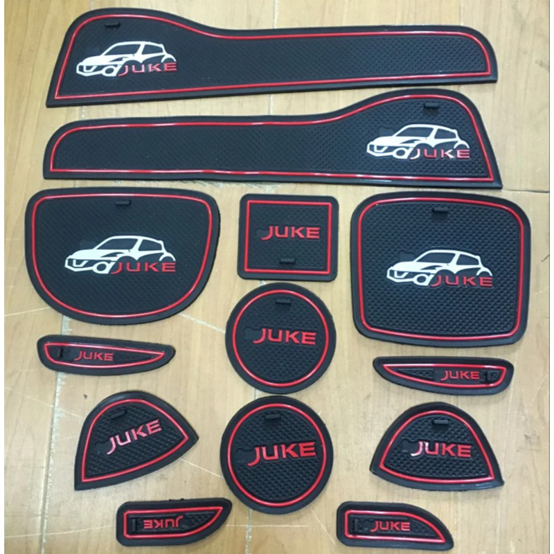 

ZDPARTS 1set Car Cup Mat Pad Covers For Nissan Juke nismo s sl sv Accessores gate slot mat anti-slip pad Cup Mat