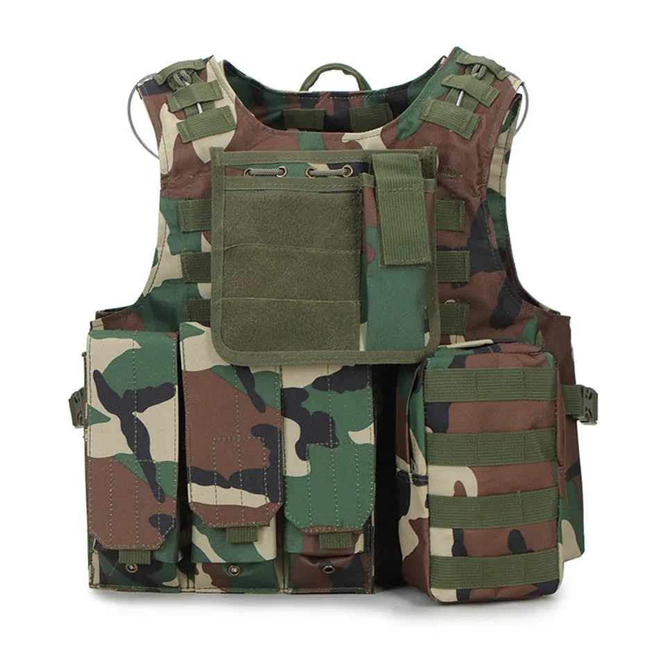 Jungle Camo Военный бронежилет, тактический жилет, Охотничий Жилет, Molle Mag Ammo, нагрудная установка, пейнтбол, армейский жгут, Outlife, тактический - Цвет: Jungle Camo