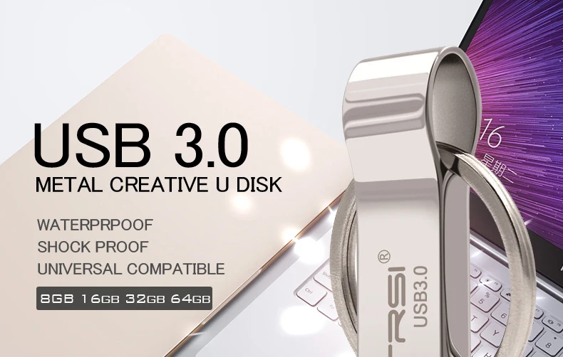 Suntrsi флеш-накопитель 8 ГБ 16 ГБ 32 ГБ USB флеш-накопитель Водонепроницаемая USB флешка 64 Гб 128 ГБ Флешка usb 3,0 брелок для ключей USB Flash высокая скорость