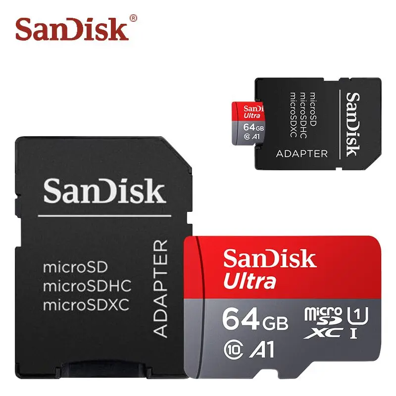 Карта памяти Sandisk Class 10 micro sd 64 Гб 98 Мб/с карта флэш 32 16 128 ГБ A1 TF карты mini бесплатный