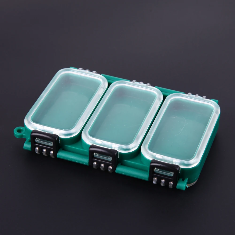 6 отделений пластиковая коробка для рыболовных снастей двусторонняя рыболовная