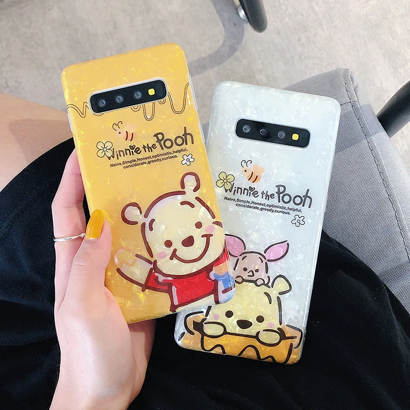 YHBBCASES для samsung Note 10 8 9 Модный чехол для телефона с раковиной для samsung Galaxy S10 5G S8 S9 Plus мягкие чехлы с мультяшным медведем