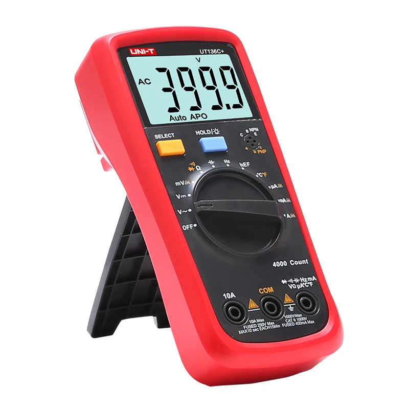 UNI-T UT136C+ Digital Multimeter 1000V 10A Auto Power Off AC DC Voltage Current Ohm Diode Meter Temperature Test | Инструменты