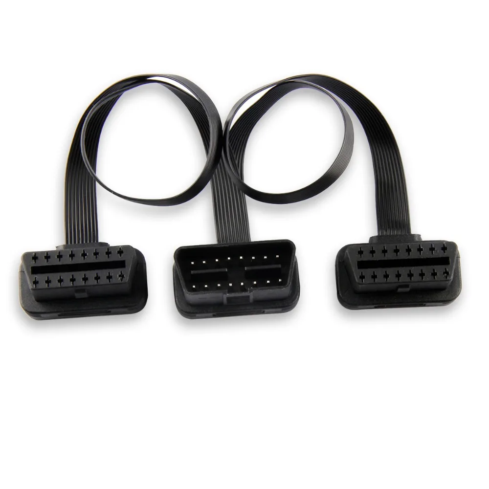 Высококачественный кабель удлинитель OBD2 OBDII 16Pin 1 штекер на 2 гнезда 16pin стандарт с
