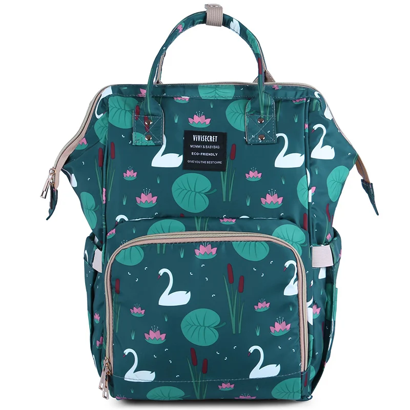 Goose Size L Сумка для мамы, для ухода за ребенком, мультяшный узор, сумка для беременных, сумка для тележки, большой объем, рюкзак для путешествий, сумка для подгузников для мамы, сумка для коляски - Цвет: Goose Size L