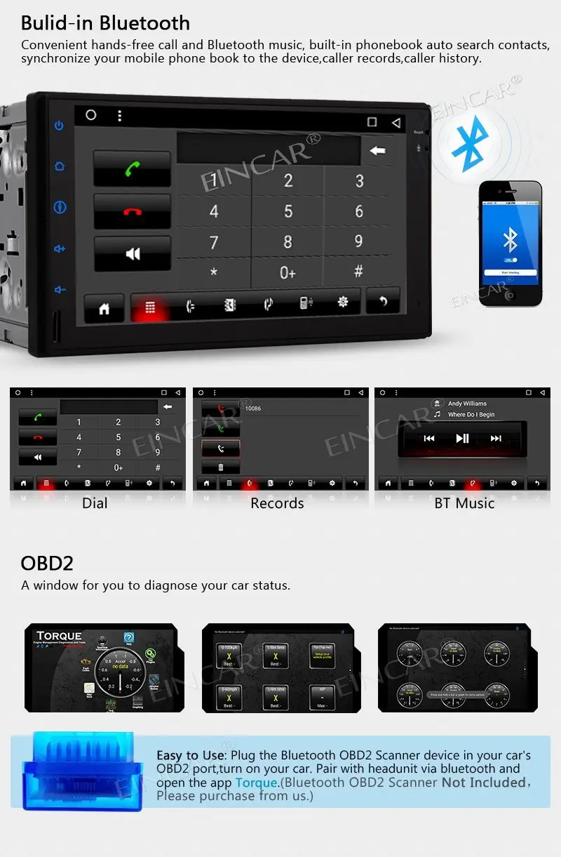 2 din android 6 0 радио автомобильный ПК планшет gps Поддержка USB SD 108op видео Bluetooth wifi/USB/SD