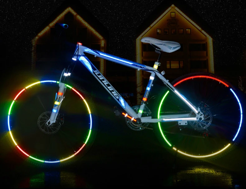 800 см/315 дюймов флуоресцентные MTB велосипед Велоспорт Светоотражающие стикеры для мотоциклов полоса Декаль ленты безопасности водонепроницаемый
