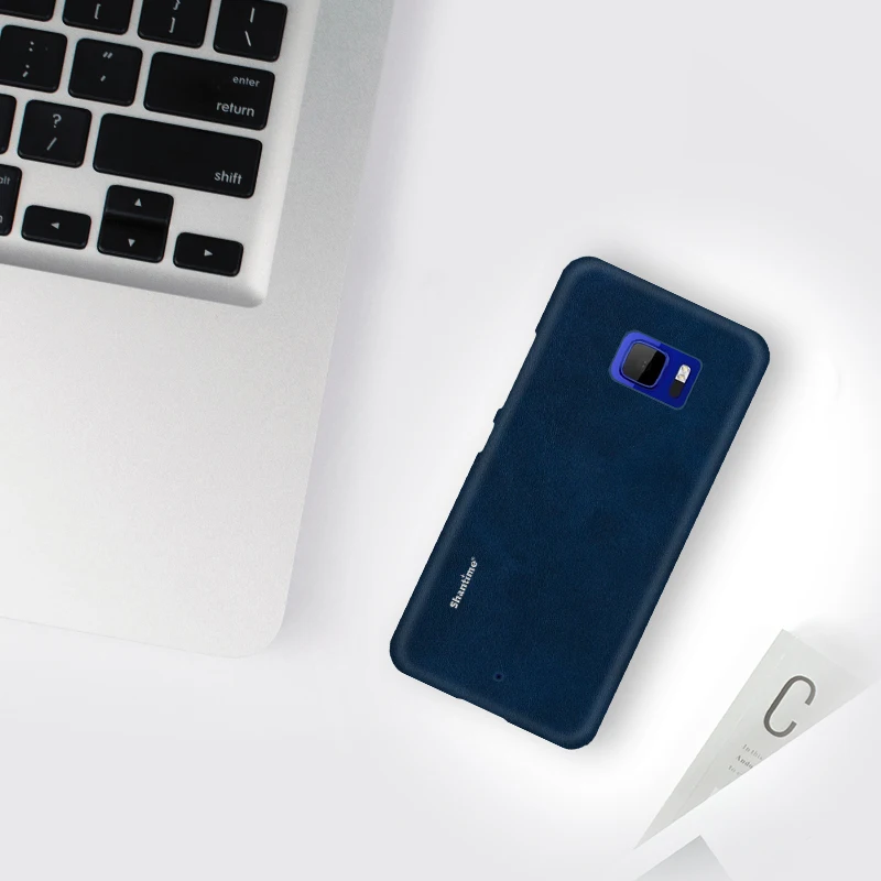 Blue Роскошный Винтажный чехол из искусственной кожи для htc U Ultra Phone, чехол для htc U Ultra, чехол в деловом стиле - Цвет: Blue