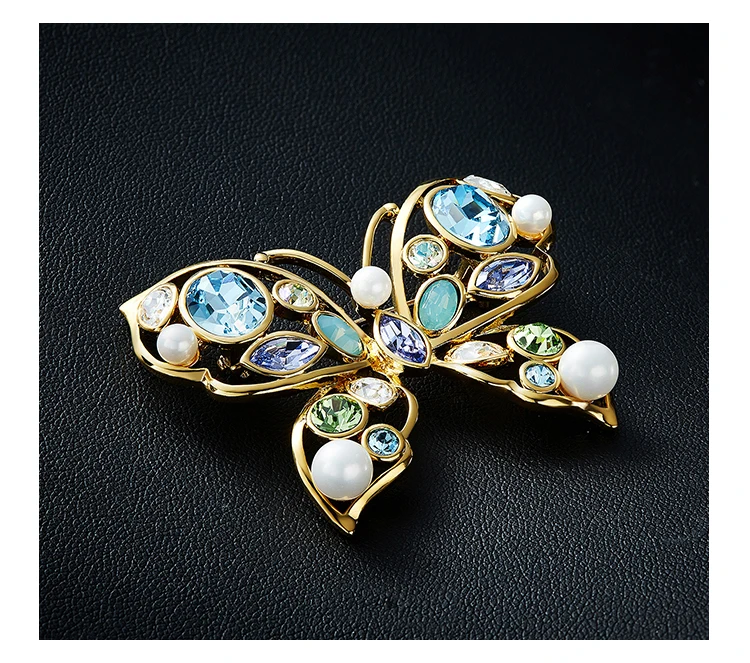 CDE Броши для женщин украшенные кристаллами от Swarovski бабочки кристалл броши булавка ювелирные изделия и аксессуары для одежды