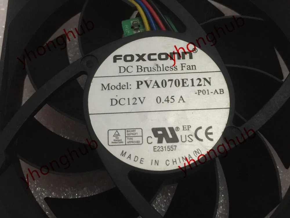 Foxconn PVA070E12N -P01-AB DC 12V 0.45A 70x70x15 мм вентилятор охлаждения сервера | Компьютеры и офис