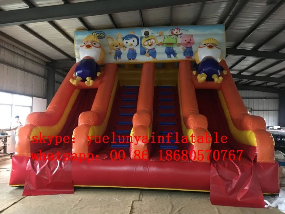 

Factory direct inflatable obstacle, inflatable climbing, Inflatable Penguin slide