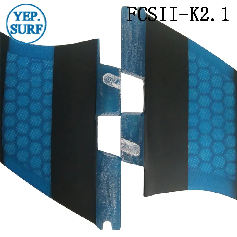 FCS2 K2.1 плавники доски для серфинга FCSII k2.1 Стекловолоконные соты синий цвет набор