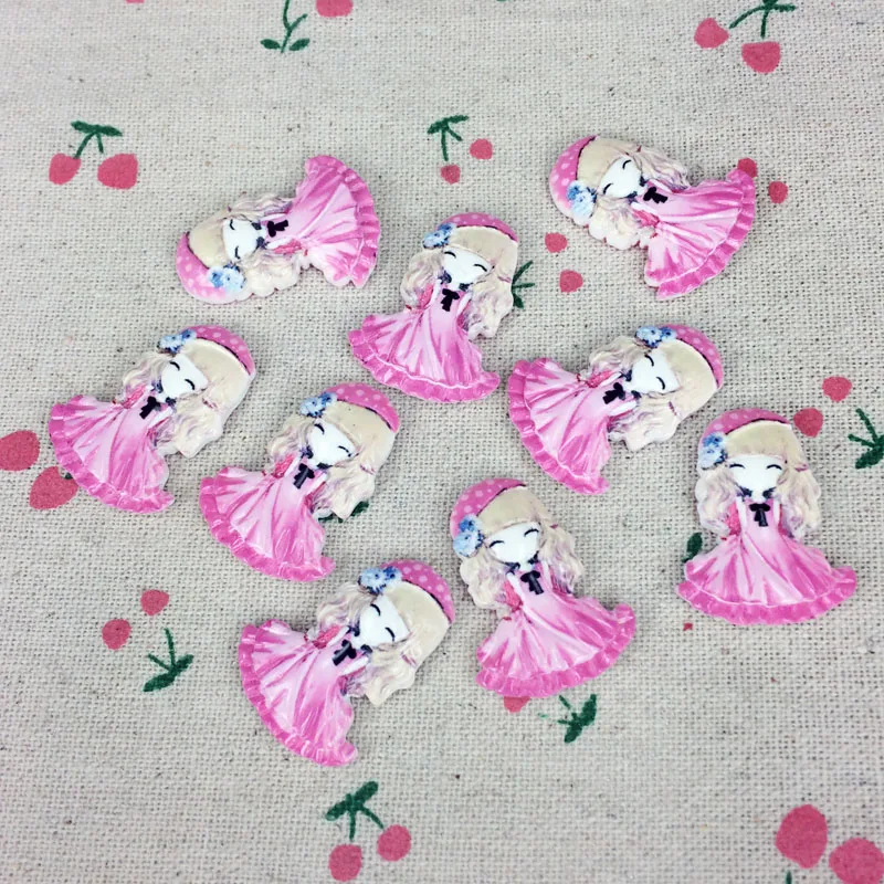 10 шт. Кабошон из смолы с плоской задней поверхностью кавайная корейская девочка