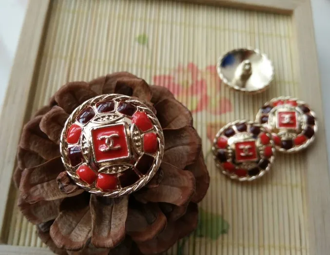 NO14 size 20mm 10 шт. новые высококлассные золотые металлические куртка со стразами пальто Пуговицы рубашка хлопок пальто кнопка sz 23 мм 2,3 смбесплатная - Цвет: NO14 size 20mm