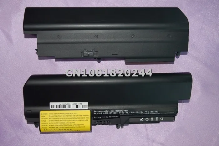Высококачественный аккумулятор Apexway для ноутбука Lenovo T61 R61 6600 мАч 9 ячеек ThinkPad R400