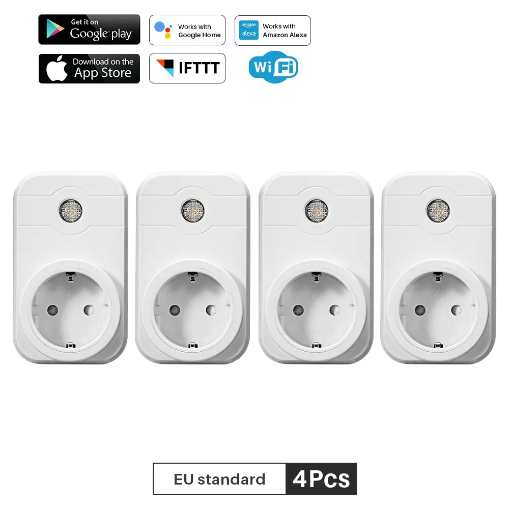 EU Standard Plug Wi-Fi умная розетка с разъемом для ЕС/Австралии/Великобритании/США управление через iOS Android смартфон Поддержка Alexa Google Home Mini IFTTT - Цвет: EU Standard Plug