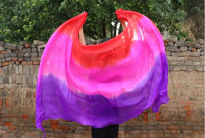 Фабричная оптовая продажа Классическая шелковая Фата для танца живота 250*114 см|veil