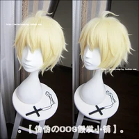 owari no seraph of the end mikaela hyakuya short milk blonde heat resistant hair cosplay costume wig free wig cap