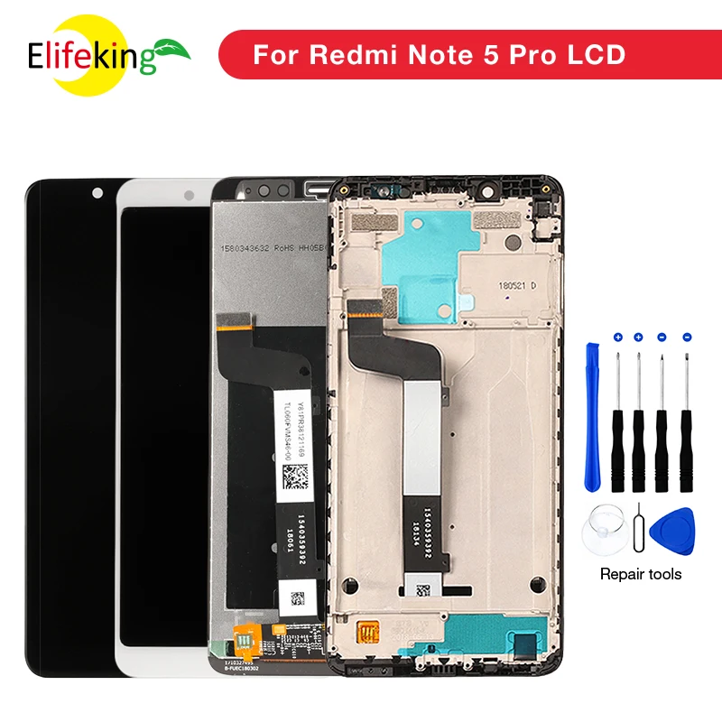 

ЖК-дисплей для Xiaomi Redmi Note 5 Pro, сенсорный экран с дигитайзером в сборе для замены, AI Двойная камера, запасные части