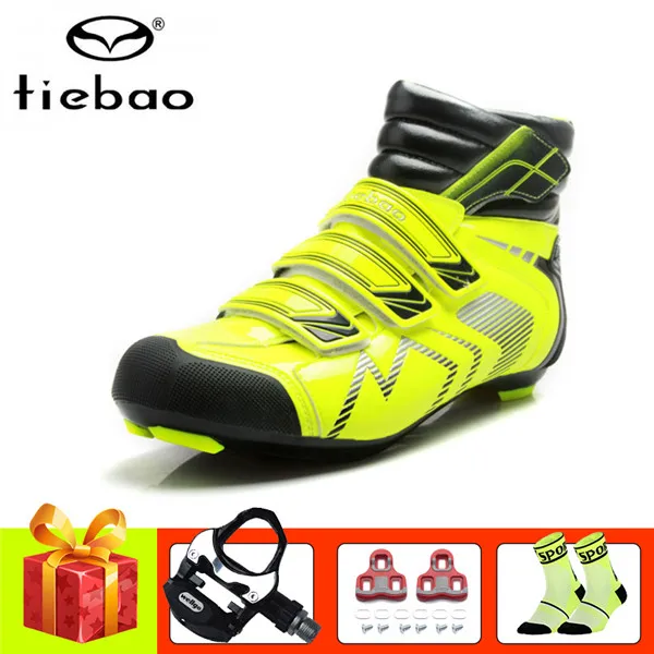 Tiebao/зимняя обувь для велоспорта; sapatilha ciclismo; коллекция года; мужские и женские велосипедные педали; самозакрывающаяся дышащая обувь для верховой езды - Цвет: Pedals for 1686 W