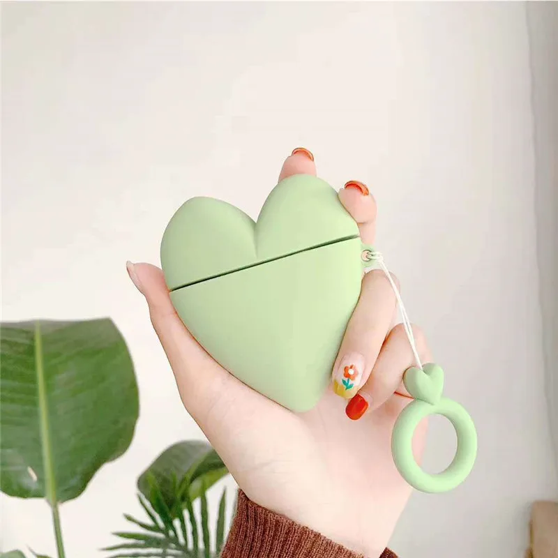 blue heart Милый мультяшный слон Dumbo наушники гарнитура Аксессуары Силиконовый чехол для Airpods беспроводной Bluetooth сумки для гарнитур - Цвет: blue heart