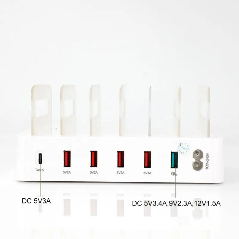 QC 3,0 USB зарядная станция 5 портов док-станция для зарядки с USB настольная подставка многопортовое зарядное устройство для телефона iPhone 7 iPad samsung