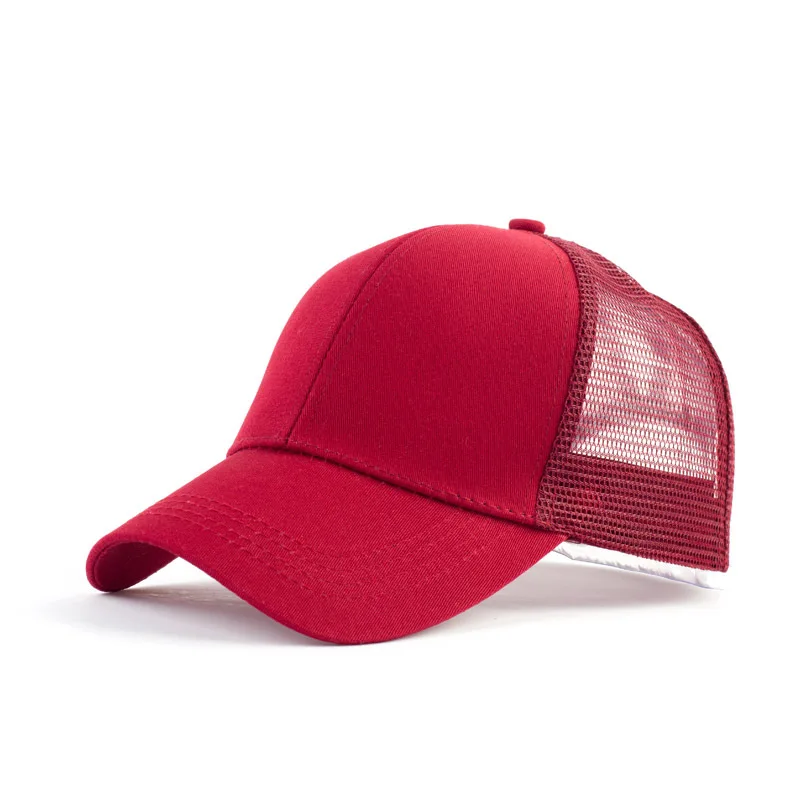 Новая летняя сетчатая бейсбольная Кепка Snapback однотонная классическая шляпа для
