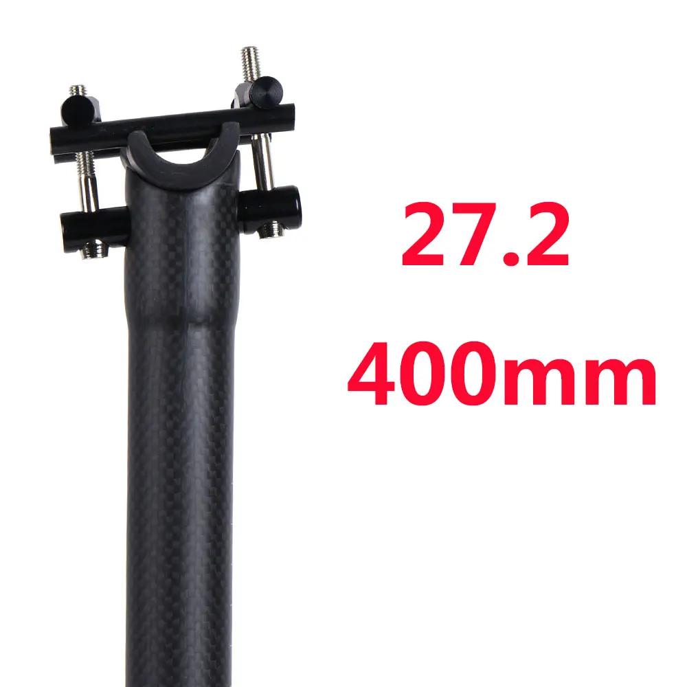 27.2-400mm-6143L LRG 3K матовое углеродное волокно Горный/стойка сидения велосипеда фитинги сиденья трубки 27,2 30,8 31,6*350/400 мм - Цвет: 27.2-400mm-6143L
