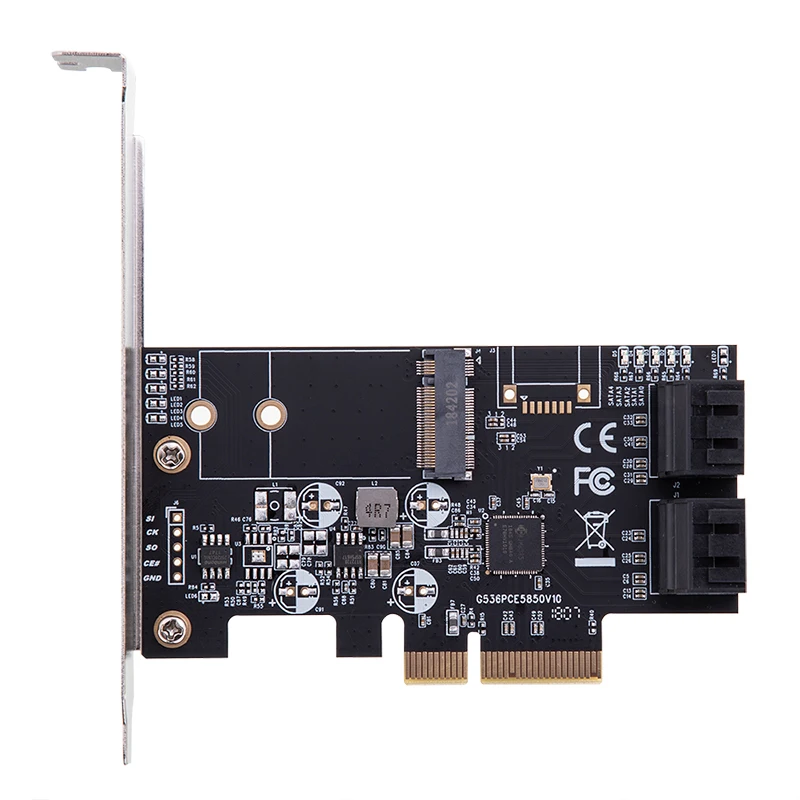 Плата контроллера PCI Express SATA 3 адаптер PCIE M2 M.2 NGFF 4 порта III 6 элементов карта