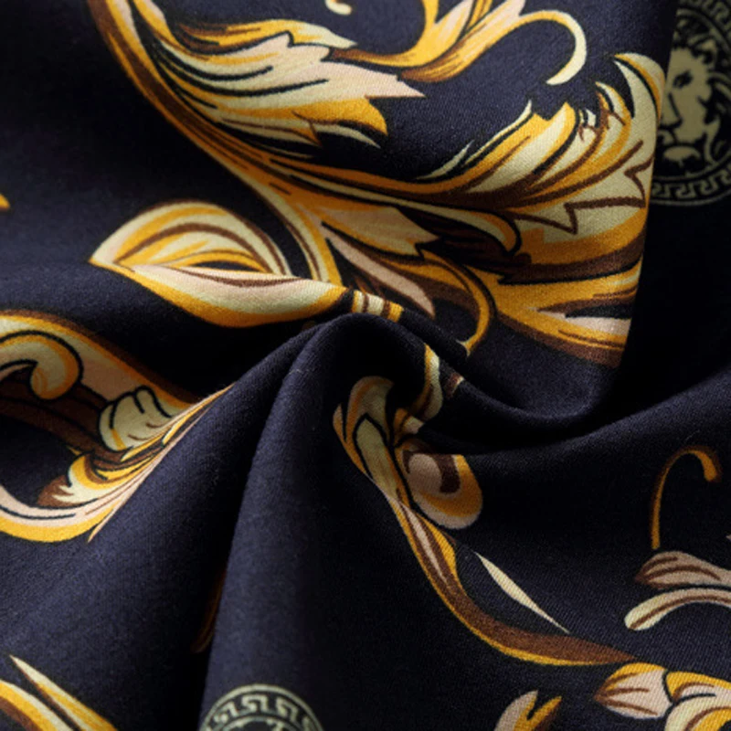 

VROKINO Brand 2019 New Summer Listing Men's Short Sleeve Flower Shirt Large Size Clothing M-7XL Size Men's Floral Shirt