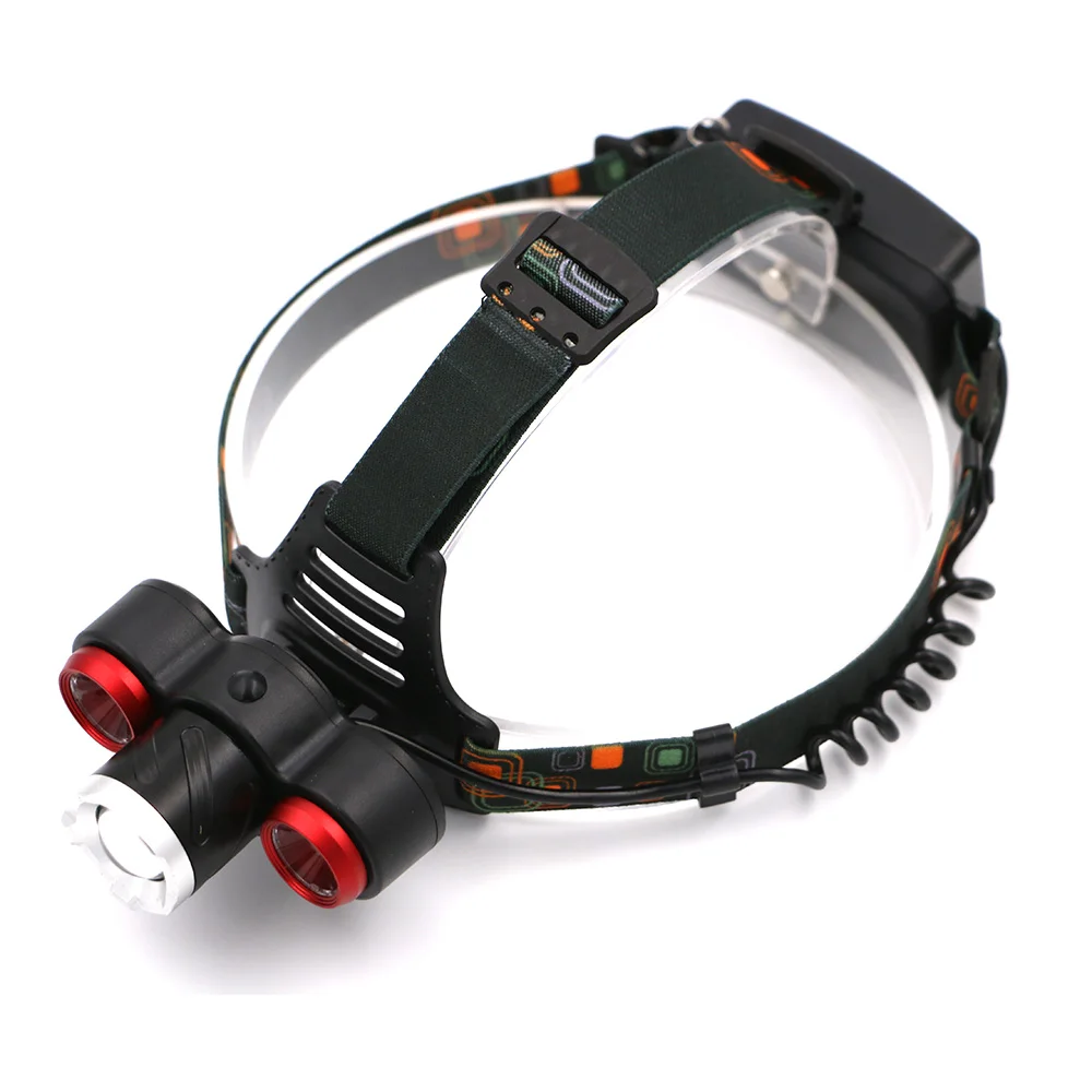 Фонарь налобный светодиодный 5000 лм 4 режима 1 * T6 + 2 R2|head lamp|led headlamplight headlights |