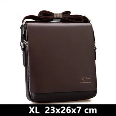 XL 23x26x7 cm Дизайнерский брендовый портфель кенгуру, Мужская мягкая кожаная сумка на плечо для путешествий, деловая офисная сумка для ноутбука, сумка-мессенджер - Цвет: XL 23x26x7 cm