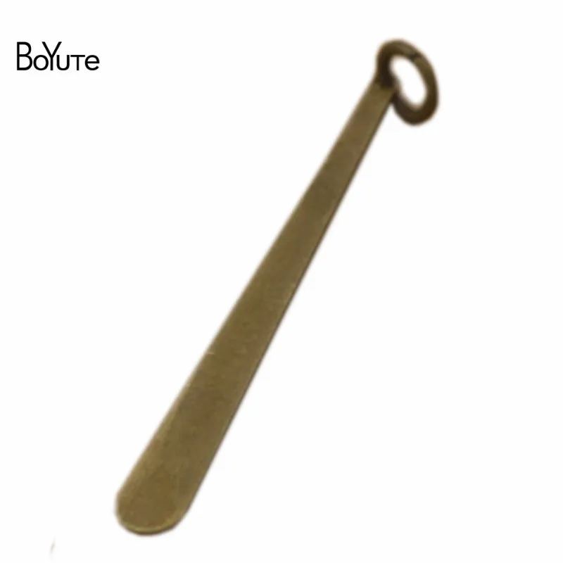 BoYuTe 200 шт металлическая медь 38*4 мм плоская Капля воды подвеска Подвески для волос