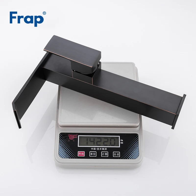 Смеситель для раковины Frap Y10136 черный Однорычажный кран холодной и горячей воды