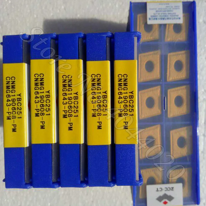 

10PCS CNMG190608-PM YBC251 ZCC-CT NC CARBIDE INSERT