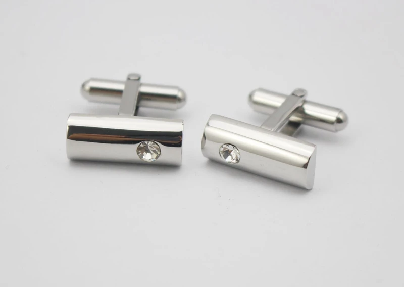 Блестящий серебряный цвет 316L запонки из нержавеющей стали Королевский