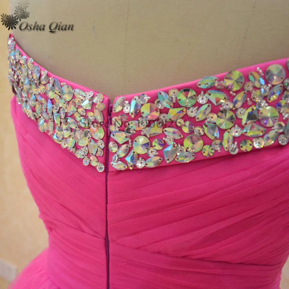 Vestido De Festa Longo 2016 Fuschia плюс Размеры Длинные бальное платье для выпускного вечера
