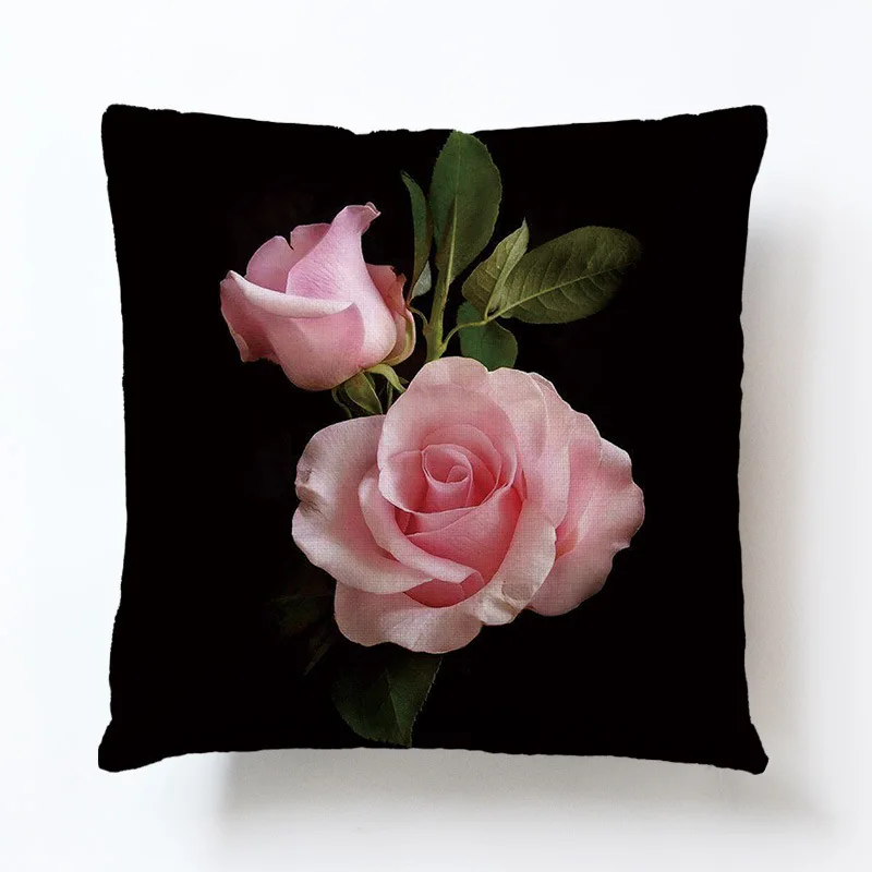 Новинка 2019 модный льняной диван с цифровой печатью розы искусственное