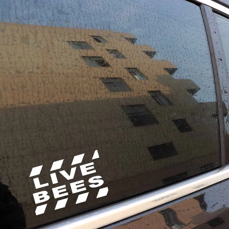 YJZT 15.2CM*9.2CM Live Bees Car Sticker Vinyl Decal Black/Silver C19-0101 | Автомобили и мотоциклы
