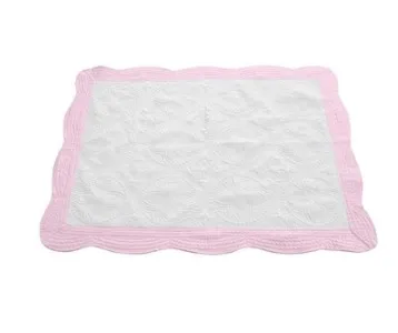 white and pink Перекрестное одеяло, быстрая, взрывное стеганое хлопковое детское одеяло с вышивкой, детское одеяло 36x46 дюймов - Цвет: white and pink