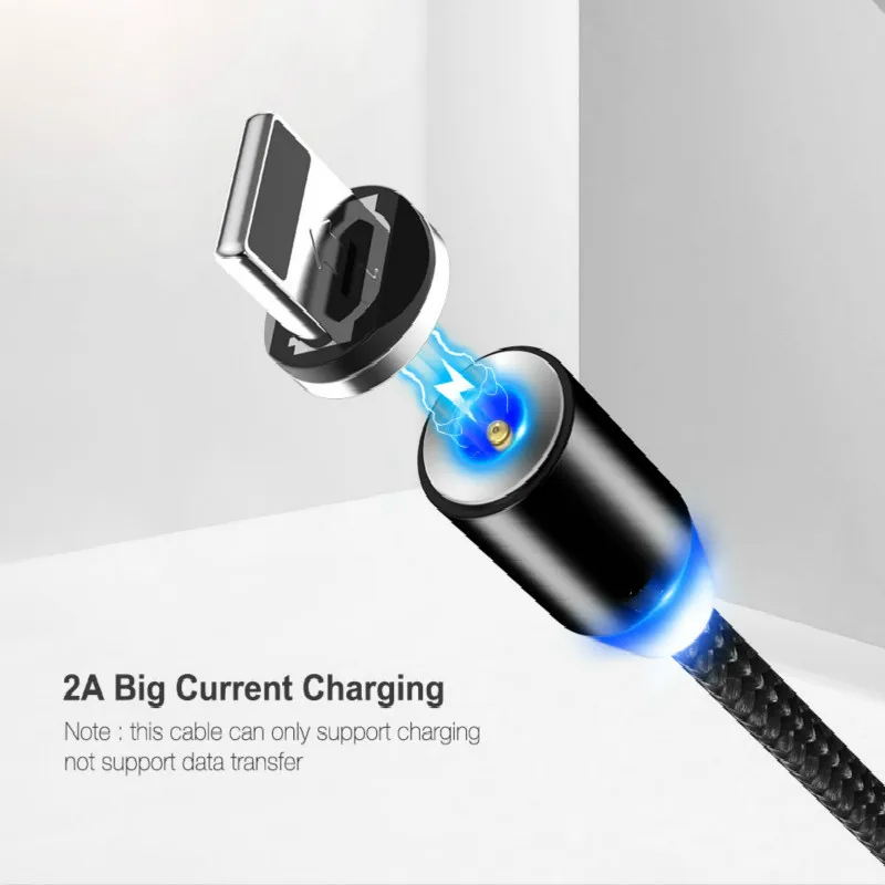 Магнитный зарядный кабель DaDaXiong 1 м Micro USB для iPhone XR XS Max X Type C светодиодный