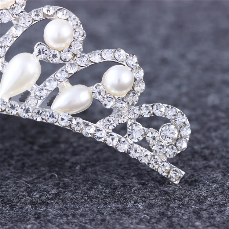 Primera Comunion Regalos Diademas Para Bebe Корона лентой с украшением в виде кристаллов Тиара на