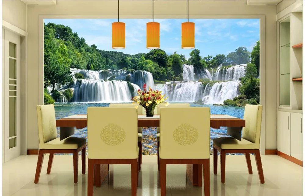 

3d wallpaer custom photo non-woven mural The waterfall water room decoration painting 3d wall murals wallpaper for walls 3d