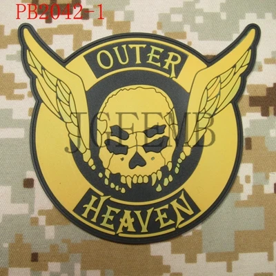 PB2042 yellow MGS outer Heaven группа специального назначения Тактический для поддержания боевого духа 3D накладка из ПВХ 10,5 см* 10 см - Цвет: PB2042 yellow